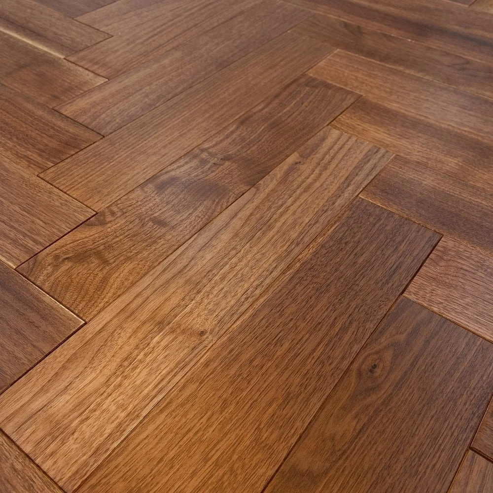 Liberty Floors American Black Walnut - Herringbone Parquet 14mm Engineered Real Wood Flooring (219505) 6 Liberty Floors American Black Walnut - Herringbone Parquet 14mm Engineered Real Wood Flooring (219505) - Image 4