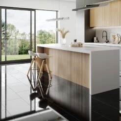 Liberty Floors Black - Lustre Flawless 8mm Laminate Flooring (183655) -Leader Floors black lustre flawless 8mm laminate flooring 183655 p69725 187853 image