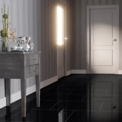 Liberty Floors Black - Lustre Stone 8mm High Gloss Laminate Flooring (223769) -Leader Floors black lustre stone 8mm high gloss laminate flooring 223769 p89999 207806 image