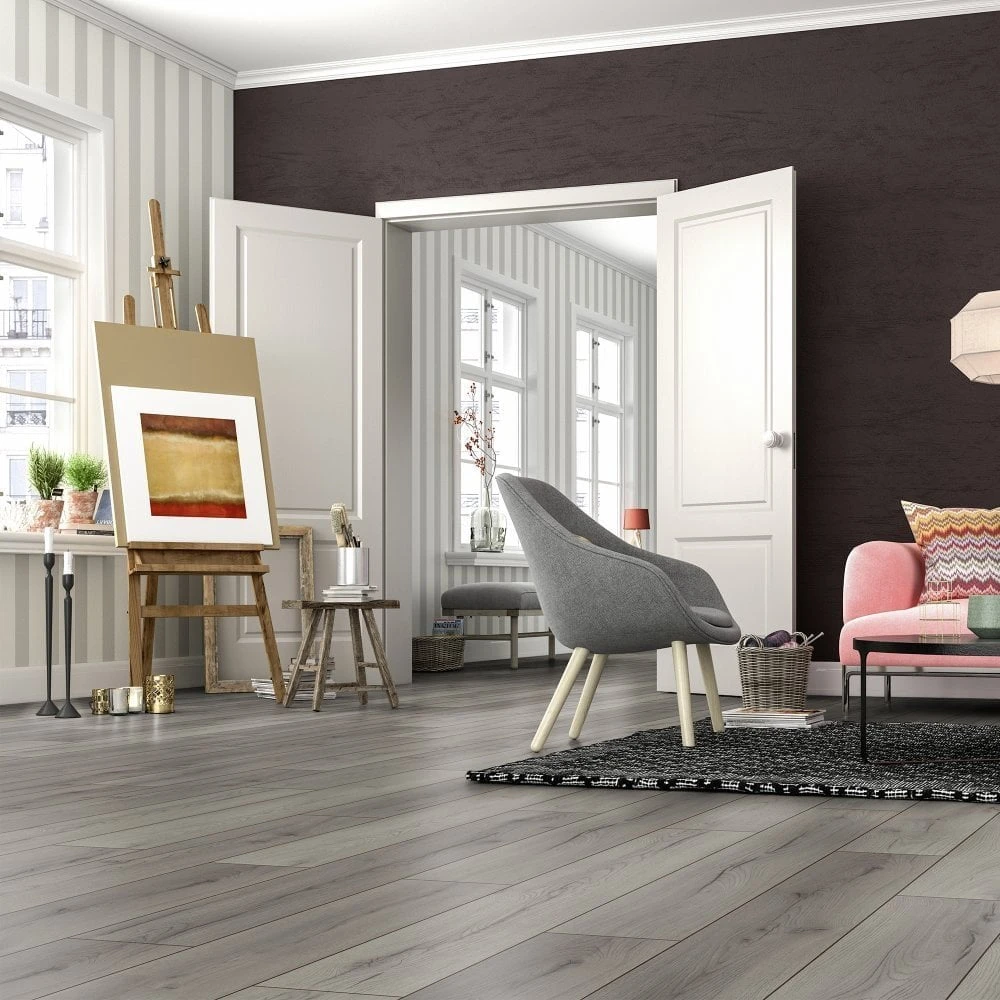 Kronotex Century Oak Grey - Advanced 8mm Laminate Flooring (324571) 3 Kronotex Century Oak Grey - Advanced 8mm Laminate Flooring (324571)
