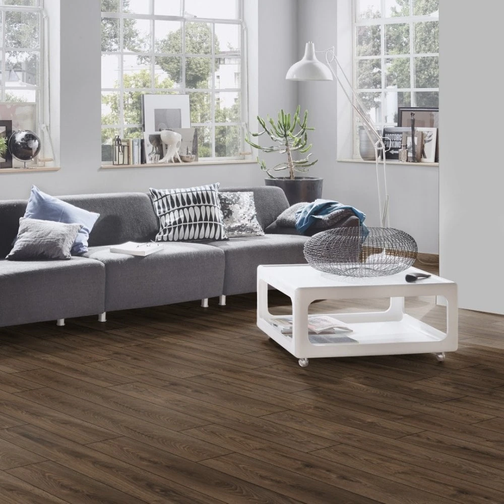 Krono Original Espresso Carpenter Oak - Vintage Classic 10mm Laminate Flooring (249806) 7 Krono Original Espresso Carpenter Oak - Vintage Classic 10mm Laminate Flooring (249806) - Image 5