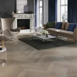 Liberty Floors Grey Mist Oak - Manor Herringbone Parquet 14mm Engineered Real Wood Flooring (249870) -Leader Floors grey mist oak manor herringbone parquet 14mm engineered real wood flooring 249870 p108537 235981 image