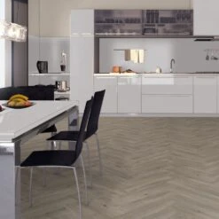 Liberty Floors Grey Oak - Herringbone SPC 5.5mm Rigid Core Vinyl Flooring (219442) -Leader Floors grey oak herringbone spc 5 5mm rigid core vinyl flooring 219442 p85858 208718 image