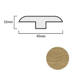 Leader Light Oak Laminate Connecting Profile Door Bar (1m) -Leader Floors light oak laminate connecting profile door bar 1m p84897 191799 image