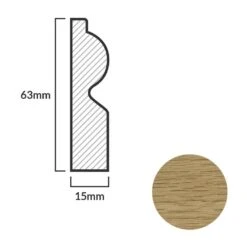 Leader Light Oak Torus Laminate Skirting Board (2.4m) 11 Leader Light Oak Torus Laminate Skirting Board (2.4m) -Leader Floors light oak torus laminate skirting board 2 4m p84900 191806 image