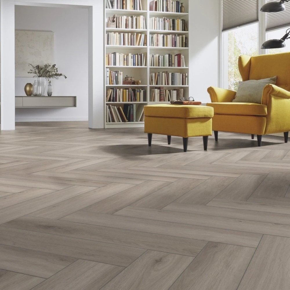 Kronotex Oak Silver - Herringbone 8mm Laminate Flooring (222940) 3 Kronotex Oak Silver - Herringbone 8mm Laminate Flooring (222940)