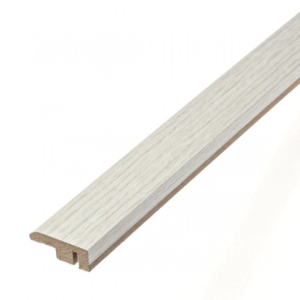 Leader Off-White Laminate End Profile Door Bar (1m) 3 Leader Off-White Laminate End Profile Door Bar (1m)