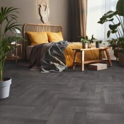 Liberty Floors Shadow Grey Bamboo - Herringbone Parquet 10mm Solid Real Wood Flooring (249974) -Leader Floors shadow grey bamboo herringbone parquet 10mm solid real wood flooring 249974 p108632 236320 image
