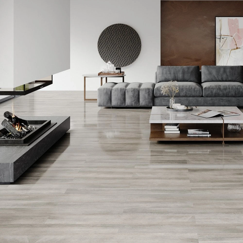 Liberty Floors Stave Oak - Lustre 8mm High Gloss Laminate Flooring (217789) 9 Liberty Floors Stave Oak - Lustre 8mm High Gloss Laminate Flooring (217789) - Image 7