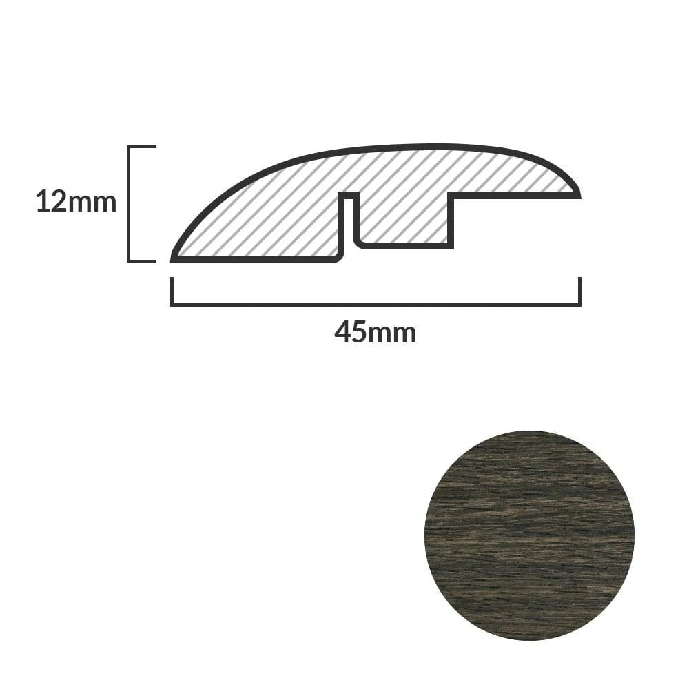 Leader Walnut Laminate Adapting Profile Door Bar (1m) 4 Leader Walnut Laminate Adapting Profile Door Bar (1m) - Image 2