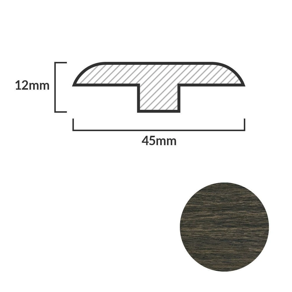 Leader Walnut Laminate Connecting Profile Door Bar (1m) 4 Leader Walnut Laminate Connecting Profile Door Bar (1m) - Image 2