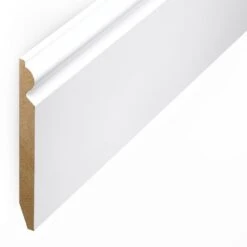 Leader White Torus Laminate Skirting Board (2.4m) -Leader Floors white torus laminate skirting board 2 4m p84888 191789 image